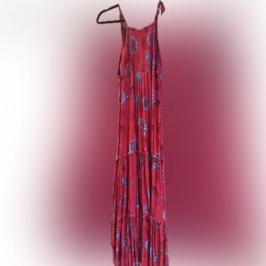 Red Floral Maxi Dress